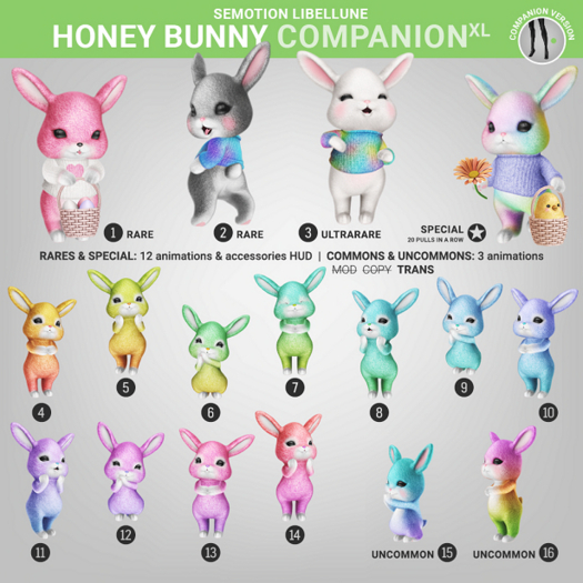SEmotion Libellune Honey Bunny XL Companion RARE 01