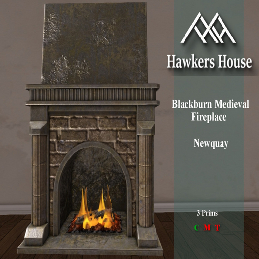 *HH* Blackburn Medieval Fireplace Newquay