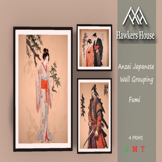 *HH* Anzai Japanese Wall Grouping Fumi