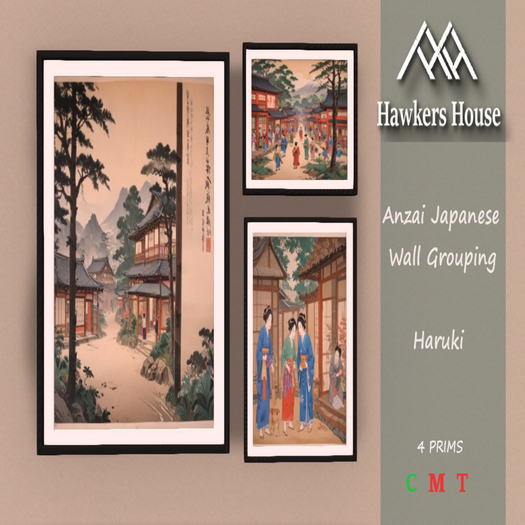 *HH* Anzai Japanese Wall Grouping Haruki