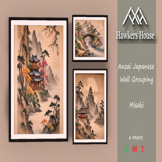 *HH* Anzai Japanese Wall Grouping Misaki