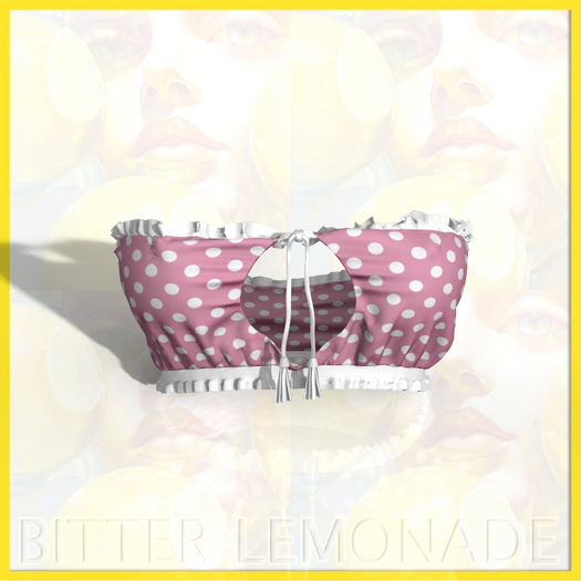 Pink Polka Rouchy Top Bombshell