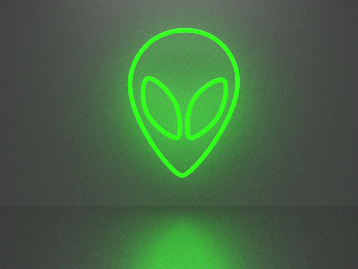 Alien 5 neon sign Full Permission