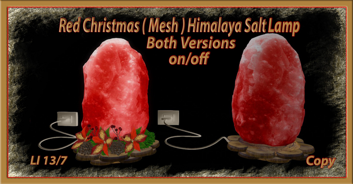 Red Christmas ( Mesh ) Himalayan Salt Lamp