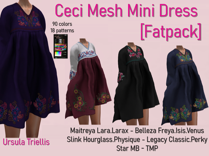 6943 Ceci Mesh Mini Dress - [Fatpack]