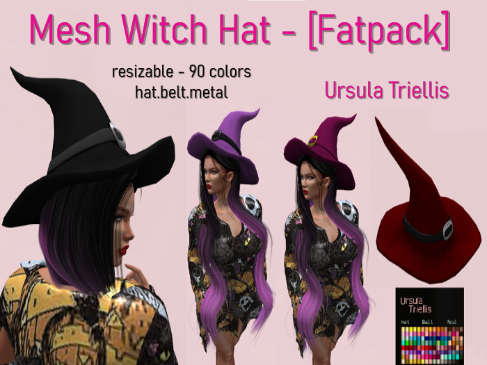 7061 Mesh Witch Hat - [Fatpack]
