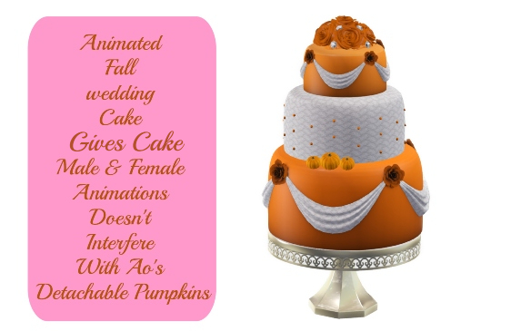 Fall wedding Cake Orange Flowers