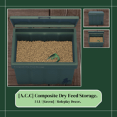 Acres Craft Co. Composit Dry Feed Storage Green