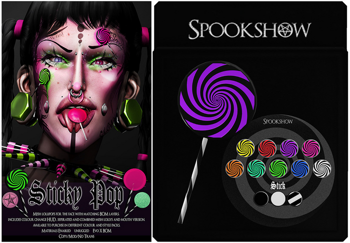 Spookshow - Sticky Pop - Spiral {Blacks}