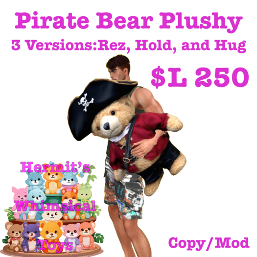 Pirate Bear Plushy