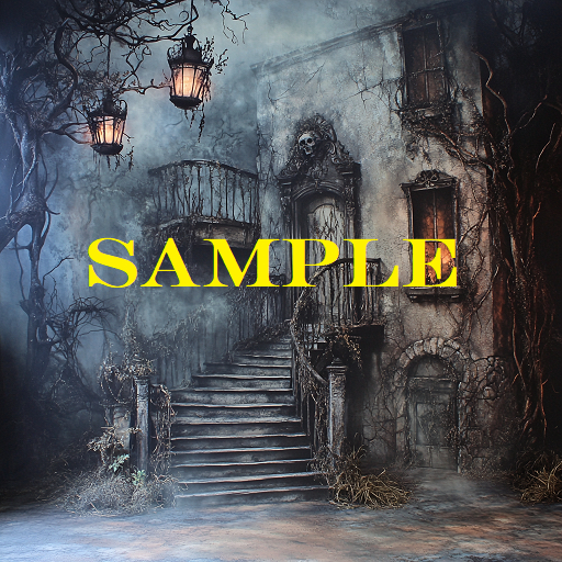Halloween Mansion Backdrop