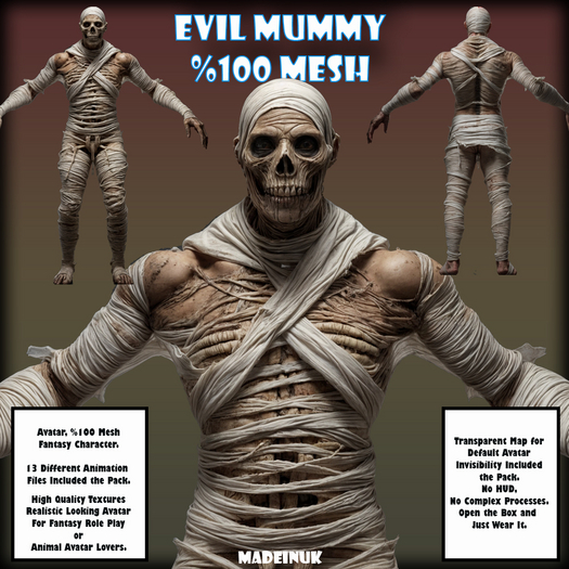 MADINUK - Evil Mummy- Mesh Avatar