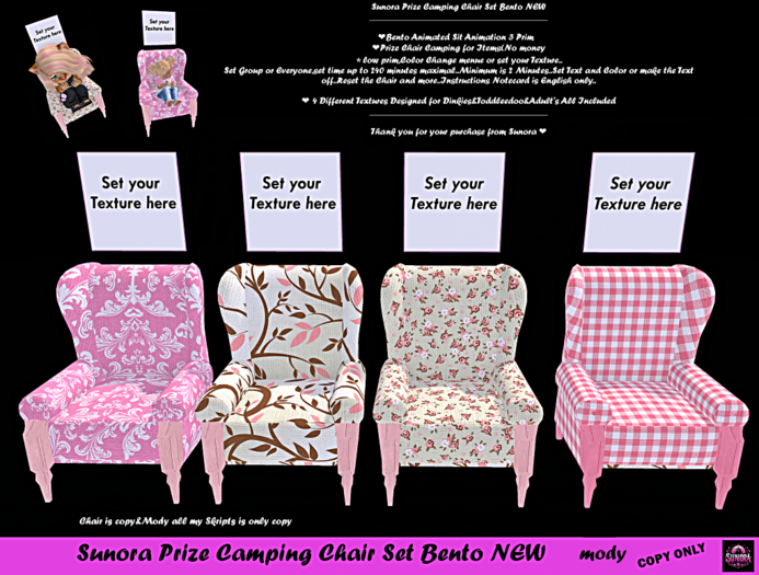 Sunora Prize Camping Chair Set Bento NEW