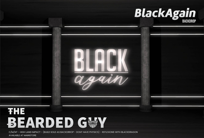 Black Again Backdrop - The Bearded Guy