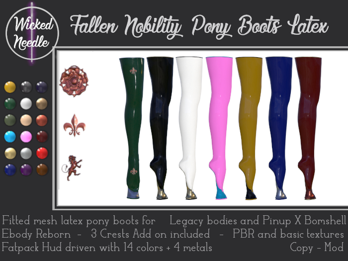~W-N~ Fallen Nobility Pony ballet boots latex PBR