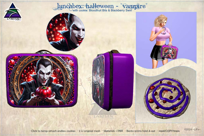 ~L/Fx~ Monster Lunchbox: VAMPIRE (with cookies: Bloodfruit & Blackberry Drizzle)