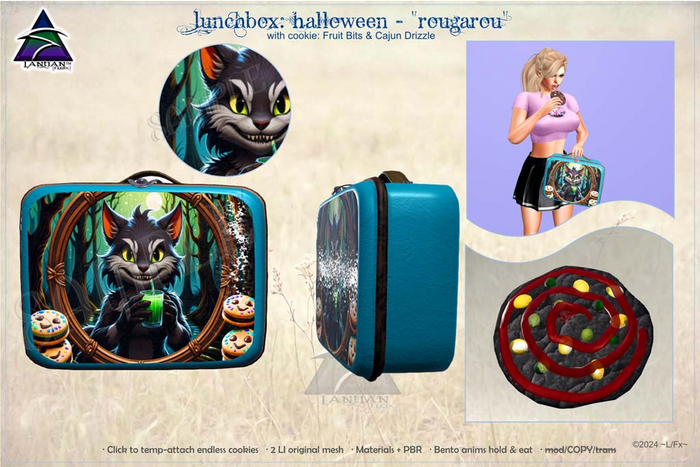 ~L/Fx~ Monster Lunchbox: ROUGAROU swamp monster (with cookies: Fruit Bits & Sweet Cajun Drizzle)