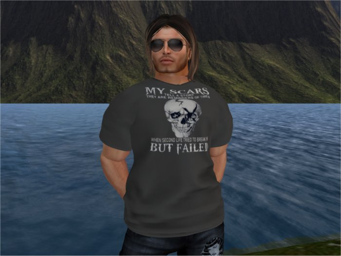 2nd Life Scars Classic Men's Tee Shirts HUD Add Me