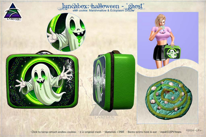 ~L/Fx~ Monster Lunchbox: GHOST (with cookies: Marshmallow & Ectoplasm Drizzle)