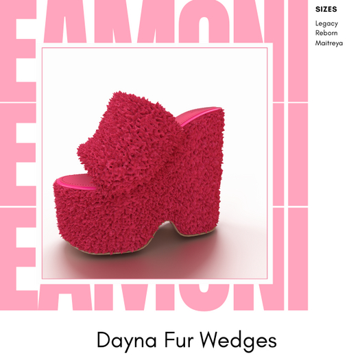 EAMONI. Dayna Fur Wedges Fatpack