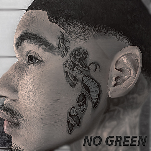 FR ~ Snake Rip Skin Face Tattoo