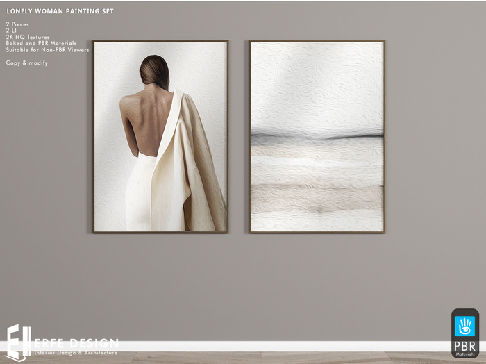 Lonely Woman oil painting 2 LI PBR [Erfe Design] *