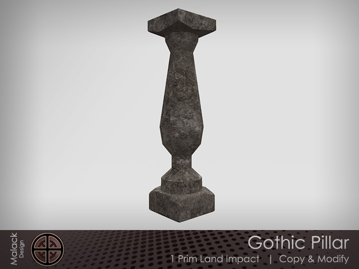 Gothic Pillar Dark Stone