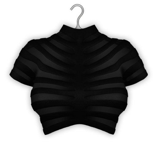 erratic / aire - top / black (Maitreya LaraX, Lara PetiteX / Legacy Classic + Perky / eBody Reborn) 