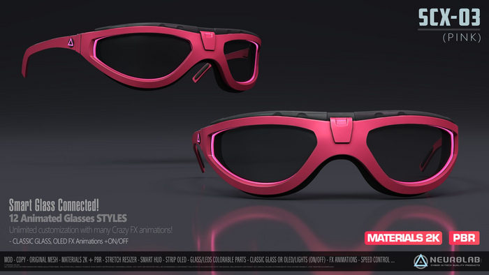 GLASSES SCX-03 (PINK + PBR) [Neurolab Inc.]