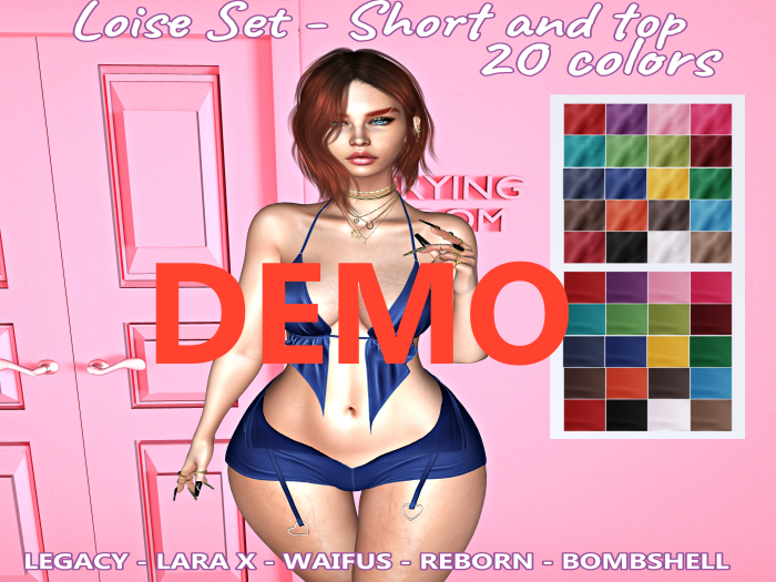 .:Rose:. Loise Set - Short and top 20 colors DEMO (Add Me)