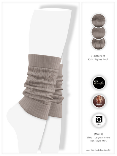 GAWK! .Maila. Legwarmers - TAUPE | MaitreyaX / Legacy / Reborn 