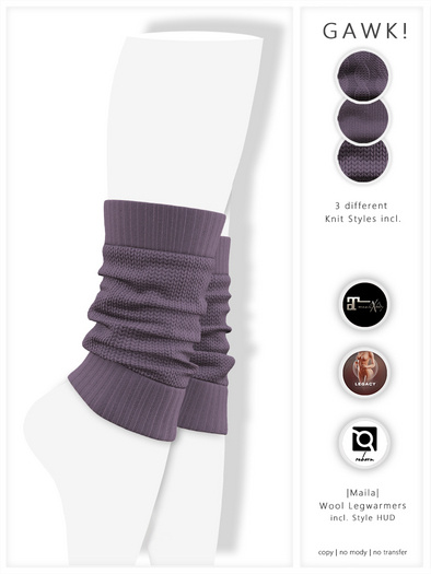 GAWK! .Maila. Legwarmers - AUBERGINE | MaitreyaX / Legacy / Reborn 