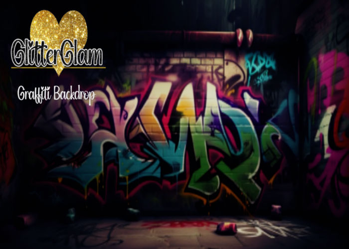 .GltterGlam. Graffiti Backdrop  {UnpackHud}
