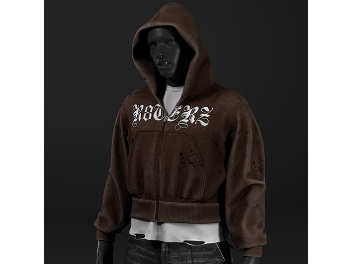 [R8TERZ] Rave Set Brown Hoodie (Up)