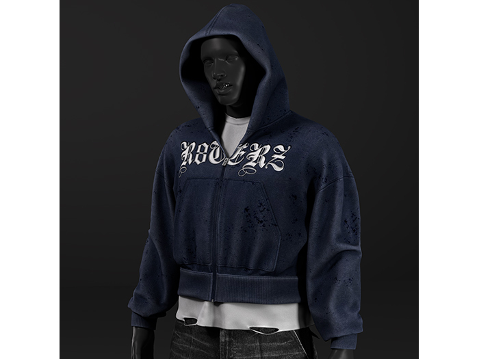 [R8TERZ] Rave Set Navy Hoodie (Up)