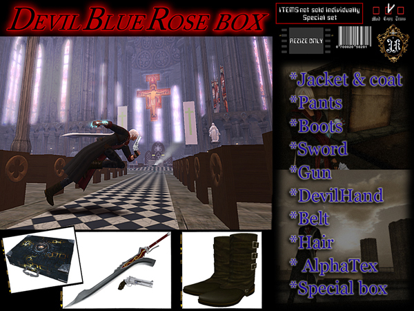**JK**Devil Blue Rose BOX