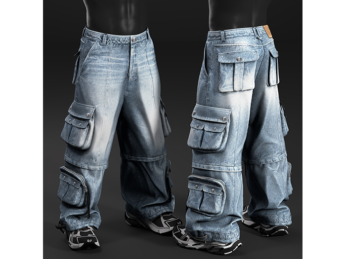 [R8TERZ] Rave Set Light Blue Jeans