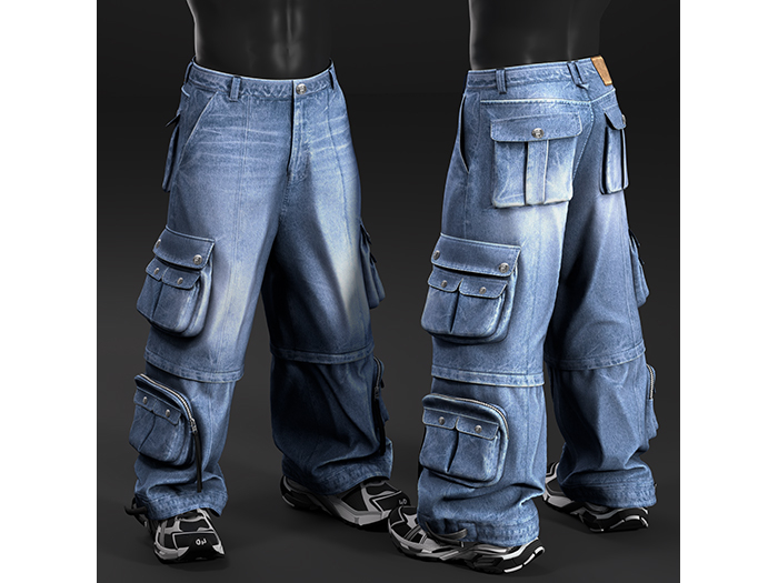 [R8TERZ] Rave Set Ocean Blue Jeans