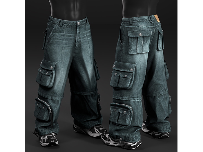 [R8TERZ] Rave Set Teal Jeans