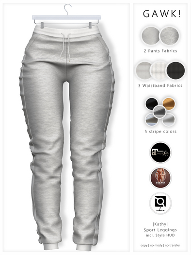 GAWK! .Kathy. Sweatpants - GREY | MaitreyaX / Legacy / Reborn