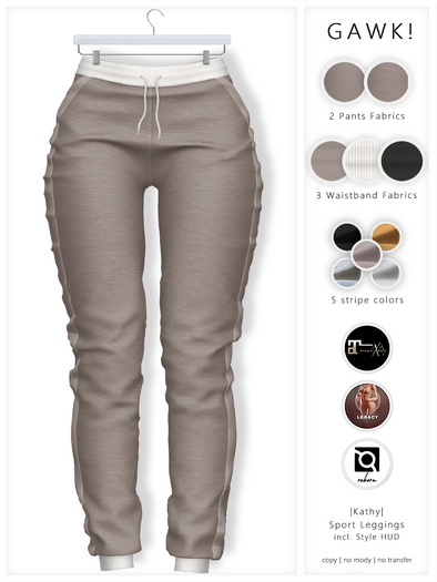 GAWK! .Kathy. Sweatpants - TAUPE | MaitreyaX / Legacy / Reborn