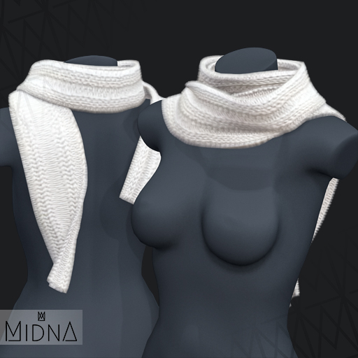 MIDNA - Thea Scarf - WHITE [ADD]