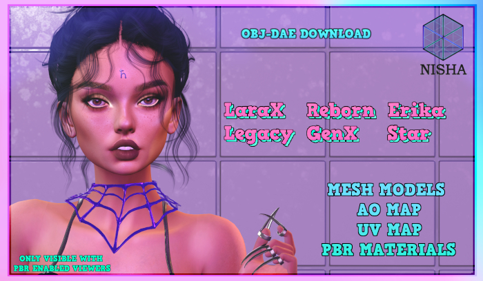Nisha - Spiderweb choker full perm mesh Download