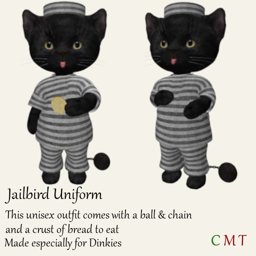 SMD Jailbird Uniform Unisex Made Especially For Dinkies