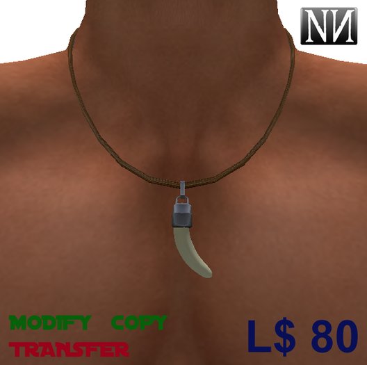 Necklace with tooth