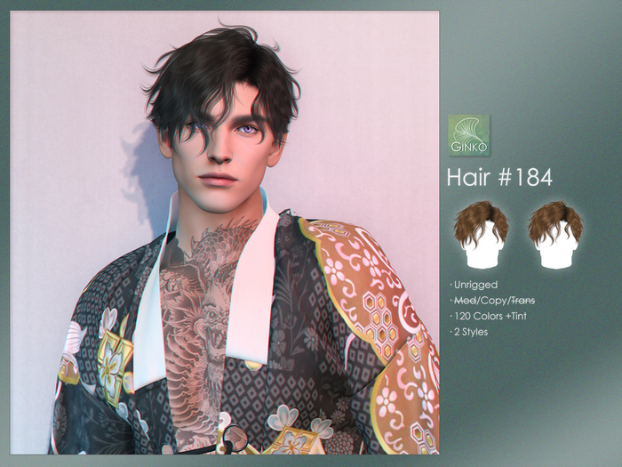 [Ginko Hair] #184 Hair - Short Messy Hair