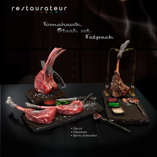 <RG> The «Tomahawk. Steak set». Fatpack. DISPENSER+DECOR version.