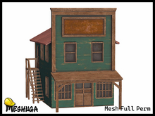 Meshuga Wild West Log Shop Backdrop FULL PERM MESH