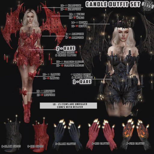 01. [Since1975] Candle Dress Black-Reborn RARE