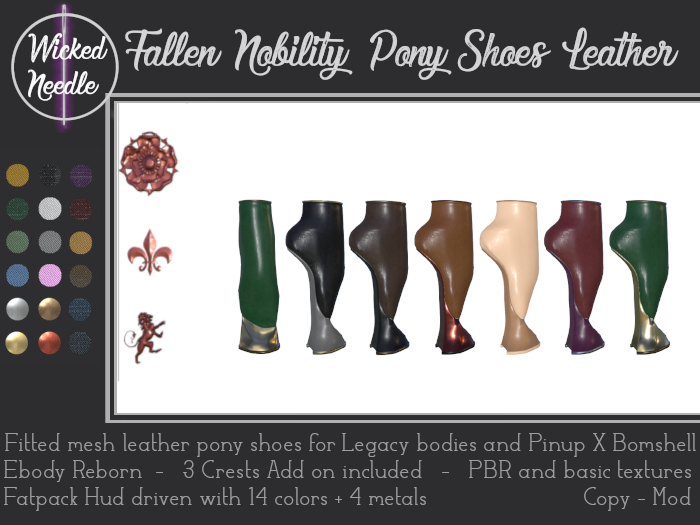 ~W-N~ Fallen Nobility Pony ballet shoes leather PBR